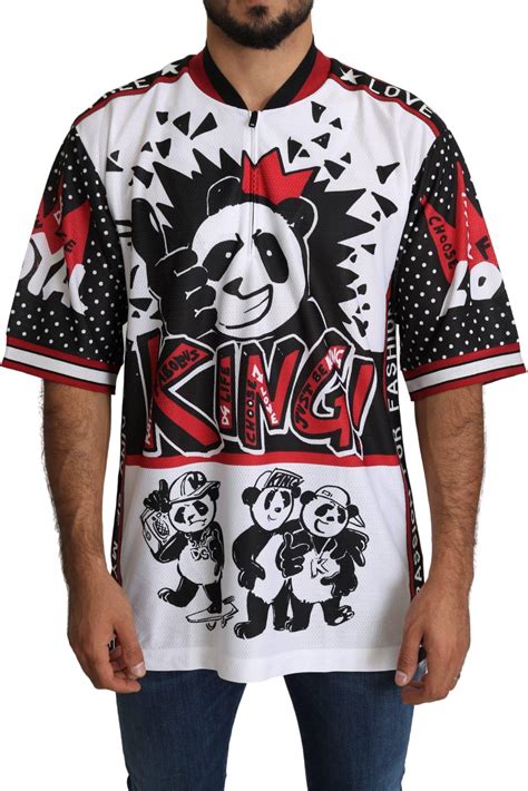 Dolce & Gabbana White King Panda Top Polyester Mens T